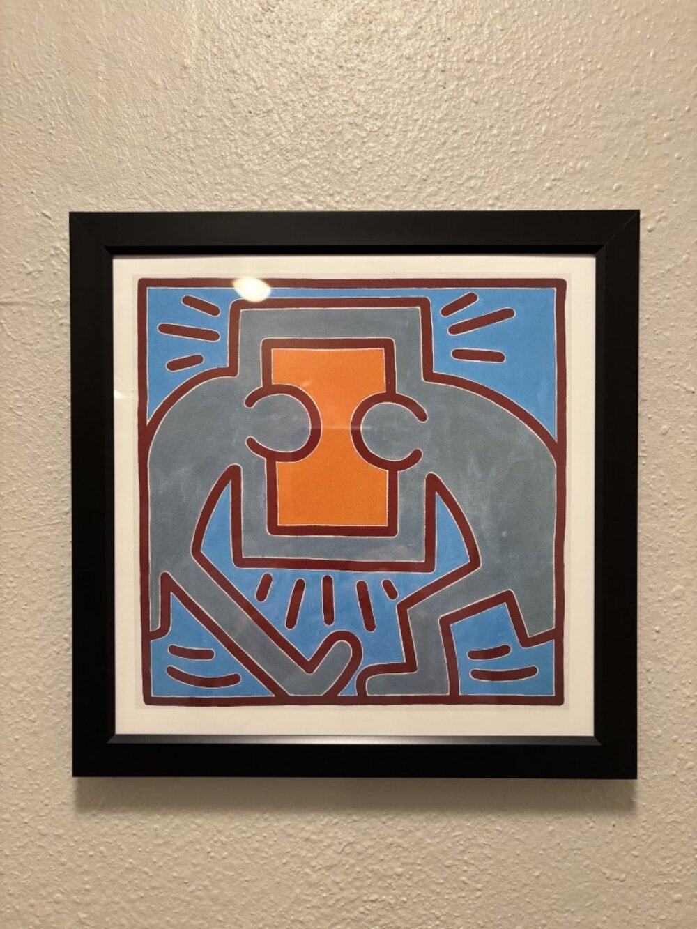 Keith Haring Framed 8x8 Inch Art Print - Untitled No. 2